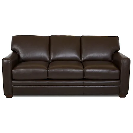 Queen Leather Sleeper Sofa with Dreamquest Mattress